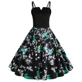 CGKUITER vestido largo de gasa con estampado de flores, cuello halter, sin mangas, vestido bohemio de encaje, cuello en V, falda corta, plisado, mini vestido de boda para mujer, Verde, XXL