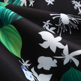 CGKUITER vestido largo de gasa con estampado de flores, cuello halter, sin mangas, vestido bohemio de encaje, cuello en V, falda corta, plisado, mini vestido de boda para mujer, Verde, XXL