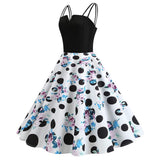 CGKUITER vestido largo de gasa con estampado de flores, cuello halter, sin mangas, vestido bohemio de encaje, cuello en V, falda corta, plisado, mini vestido de boda para mujer, Blanco, L