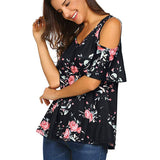Fuera de los Hombros Mujer,Zlolia Imprimir Camiseta Mujer Camiseta Mangas Cortas Chaleco Mujer Verano XL